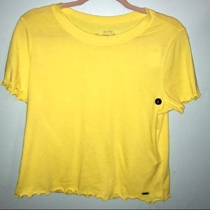Yellow ruffled top